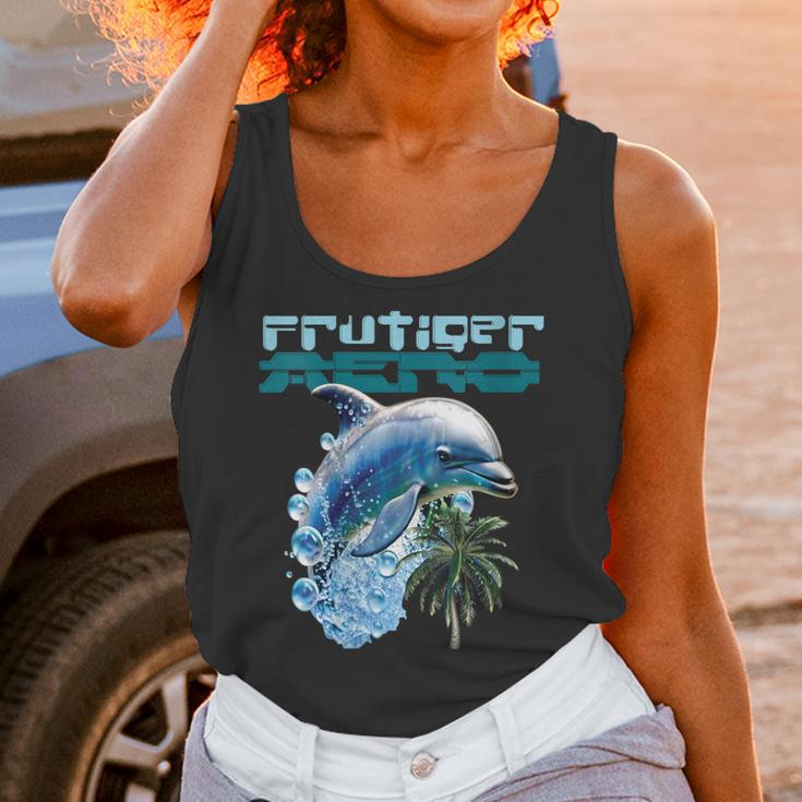 Frutiger Aero Splashy Dolphin Y2k Aesthetic Graphic Unisex Tank Top