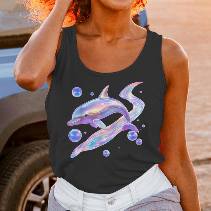 Frutiger Aero Y2K Chrome Dolphin Unisex Tank Top Frutiger Aero Y2K Chrome Dolphin Unisex Tank Top