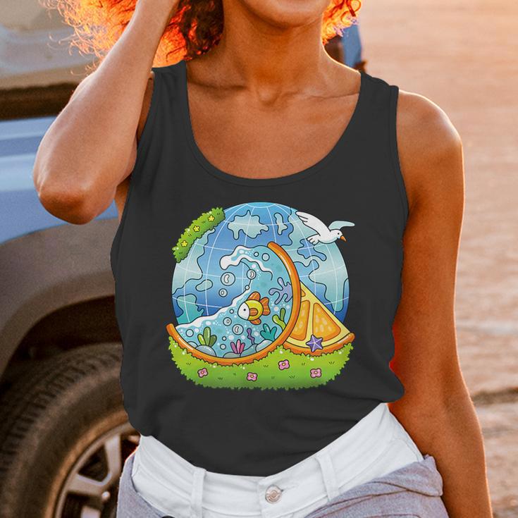 Frutiger Aero Y2K Fashion Trends Statement Piece Tech Orange Unisex Tank Top