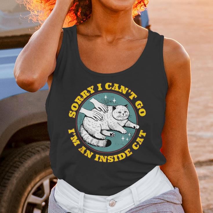 Funny Introvert Cat I Can't Go I'm An Inside Cat Homebody Unisex Tank Top