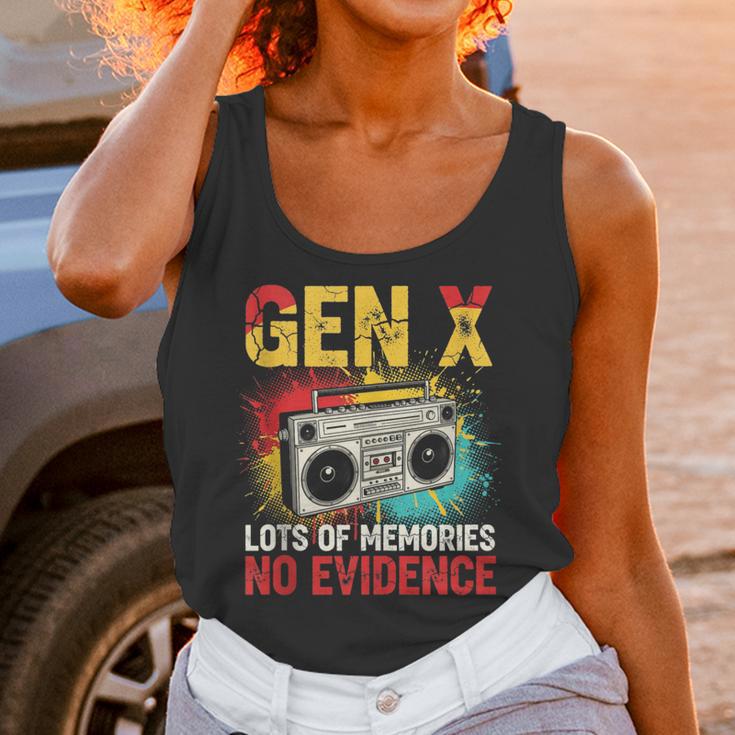 Gen X Lots Of Memories No Evidence Retro Nostalgia Humor Unisex Tank Top Gen X Lots Of Memories No Evidence Retro Nostalgia Humor Unisex Tank Top
