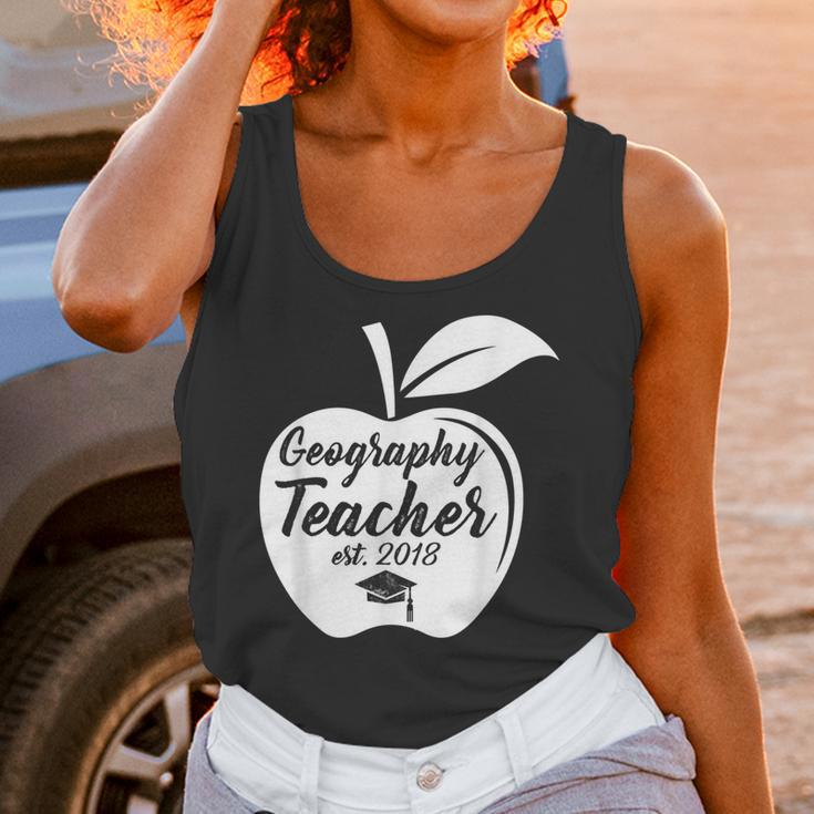 Geography Teacher Est 2018 School GraduationShirt Unisex Tank Top