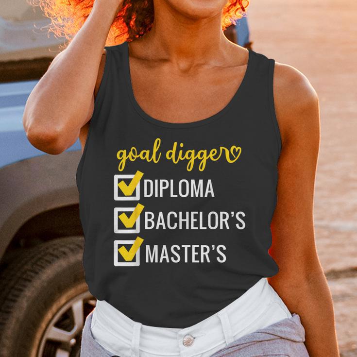 Goal Digger Inspirational Quotes Master's Degree Graduation Unisex Tank Top