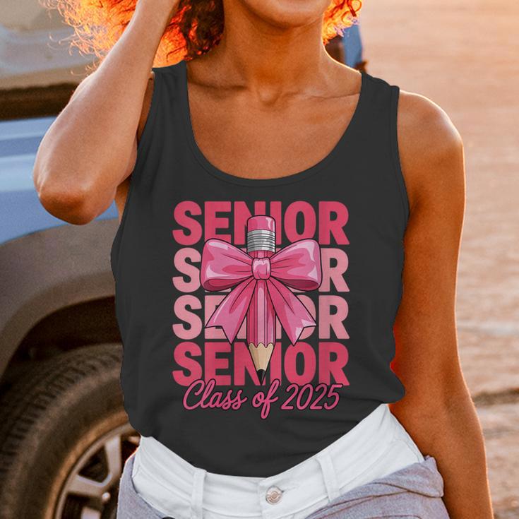 Graduate 2025 For Senior 2025 Graduation Coquette Pink Bow Unisex Tank Top