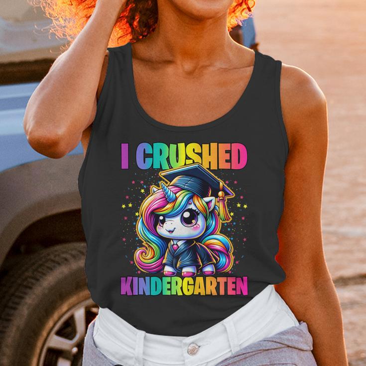 Graduation I Crushed Kindergarten Unicorn Girls Grad Magical Unisex Tank Top