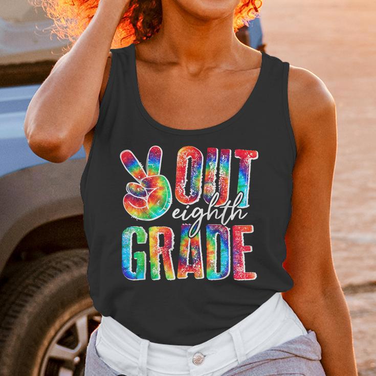 Graduation Peace Sign Out Eighth Grade Tie Dye Hippie Unisex Tank Top