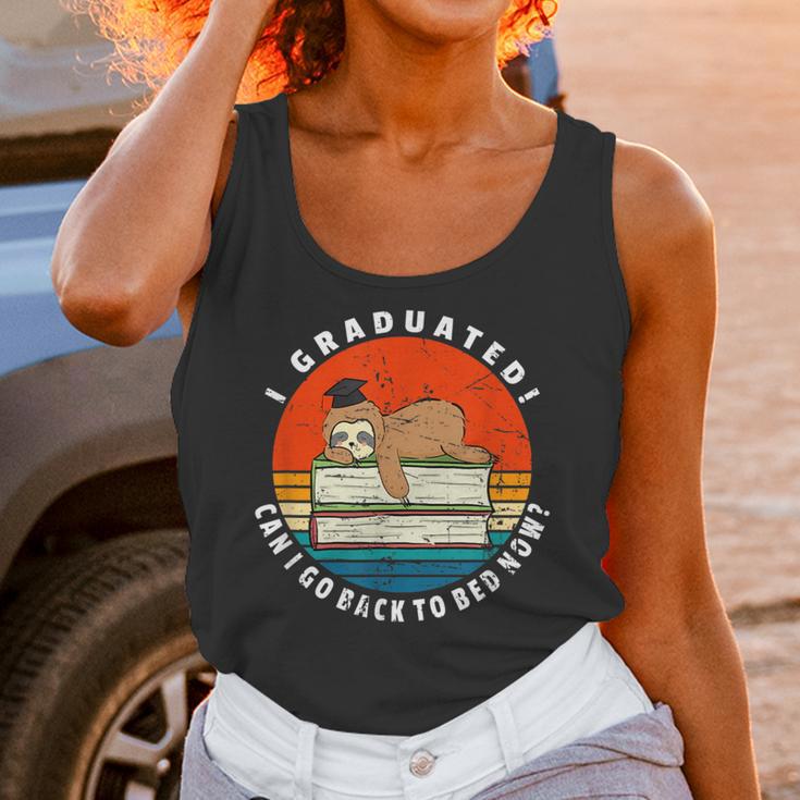 Graduation Sloth Can I Go Back To Bed Now Vintage Unisex Tank Top