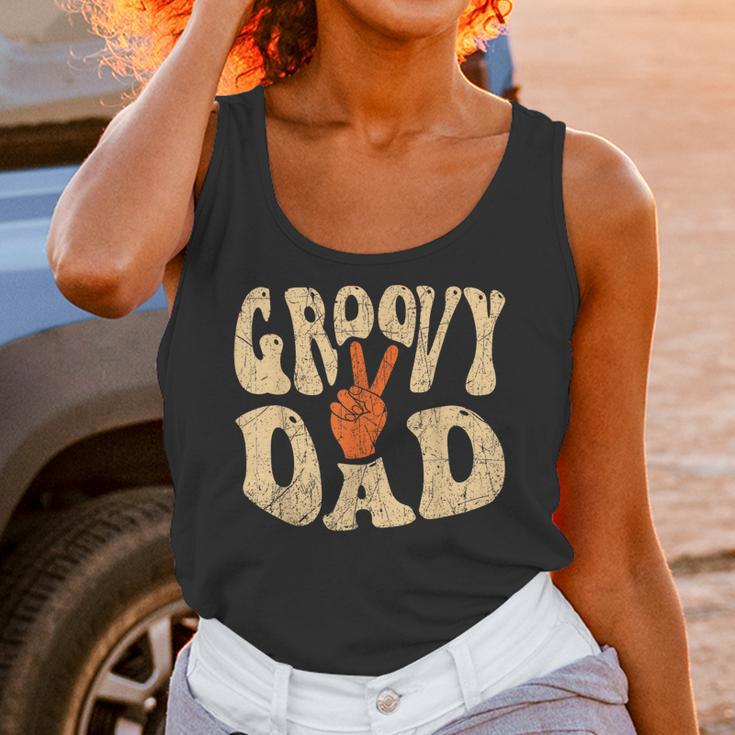 Groovy Dad 70s Aesthetic Nostalgia 1970's Retro Dad Unisex Tank Top
