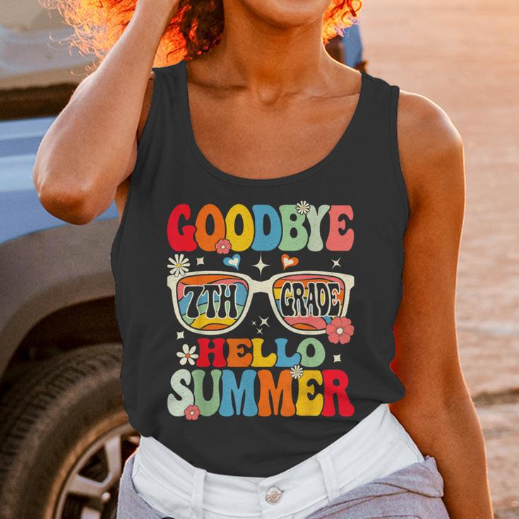 Groovy Goodbye 7th Grade Graduation Hello Summer Kids Unisex Tank Top