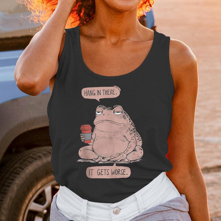 Hang In There It Gets Worse Introverts Anti Valentines Day Unisex Tank Top Hang In There It Gets Worse Introverts Anti Valentines Day Unisex Tank Top