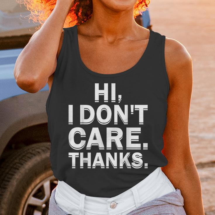 Hi I Don't Care Thanks Antisocial Introvert Unisex Tank Top