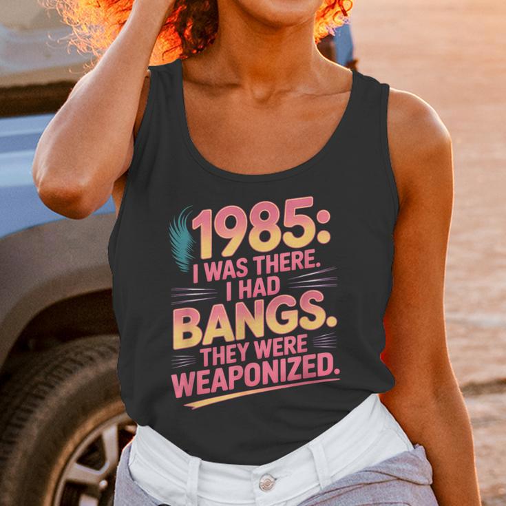 Hilarious 1985 Big Hair Bangs Joke For Gen X Nostalgia Unisex Tank Top