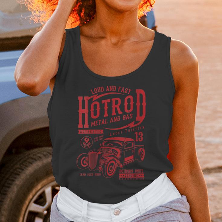 Hotrod Car Automotive Nostalgia Distressed Retro Unisex Tank Top