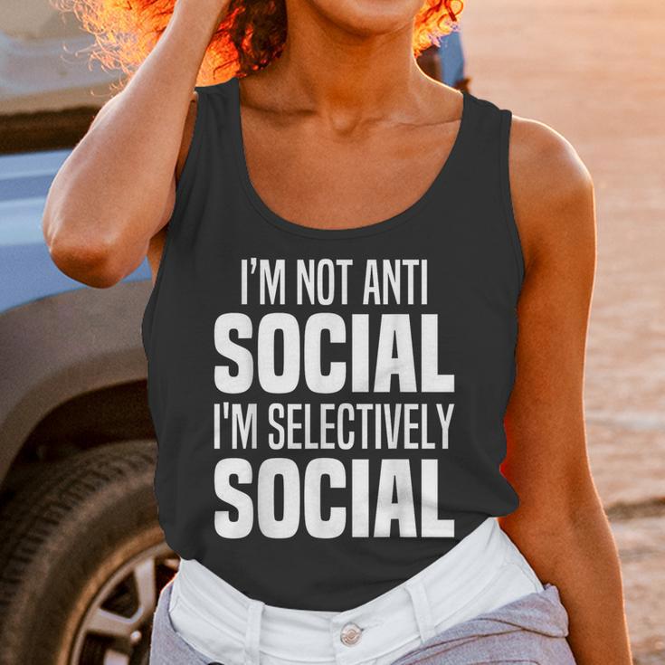 I'm Not Anti Social I'm Selectively Social Introverted Unisex Tank Top I'm Not Anti Social I'm Selectively Social Introverted Unisex Tank Top