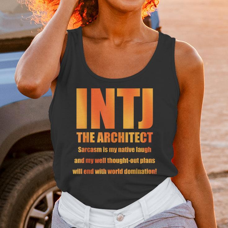INTJ Architect Personality Introvert Sarcastic Orange Unisex Tank Top INTJ Architect Personality Introvert Sarcastic Orange Unisex Tank Top