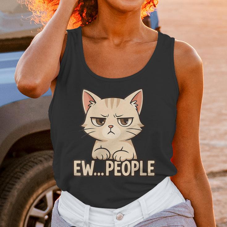 Introvert Anime Cat Ew People Unisex Tank Top