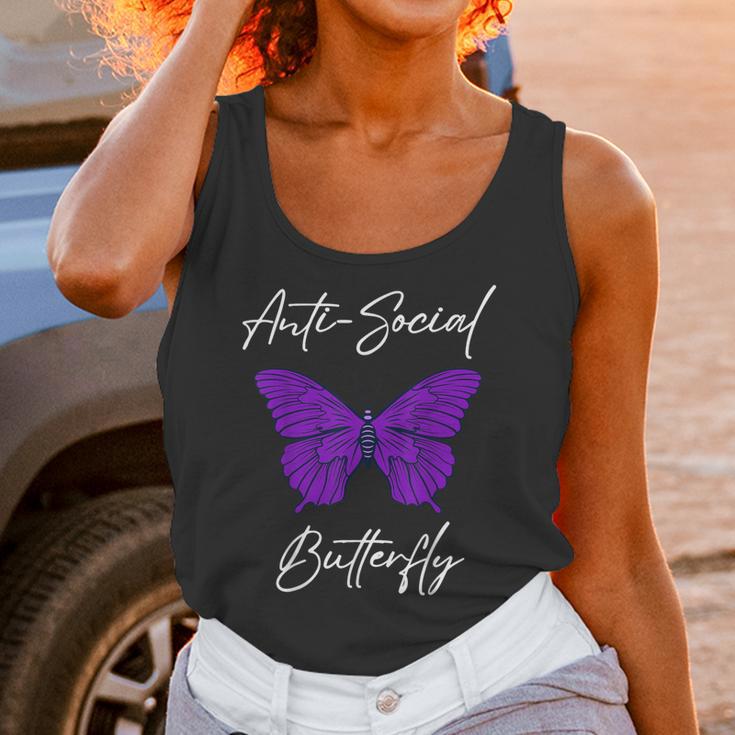 Introvert Antisocial Butterfly For Women Men Unisex Tank Top