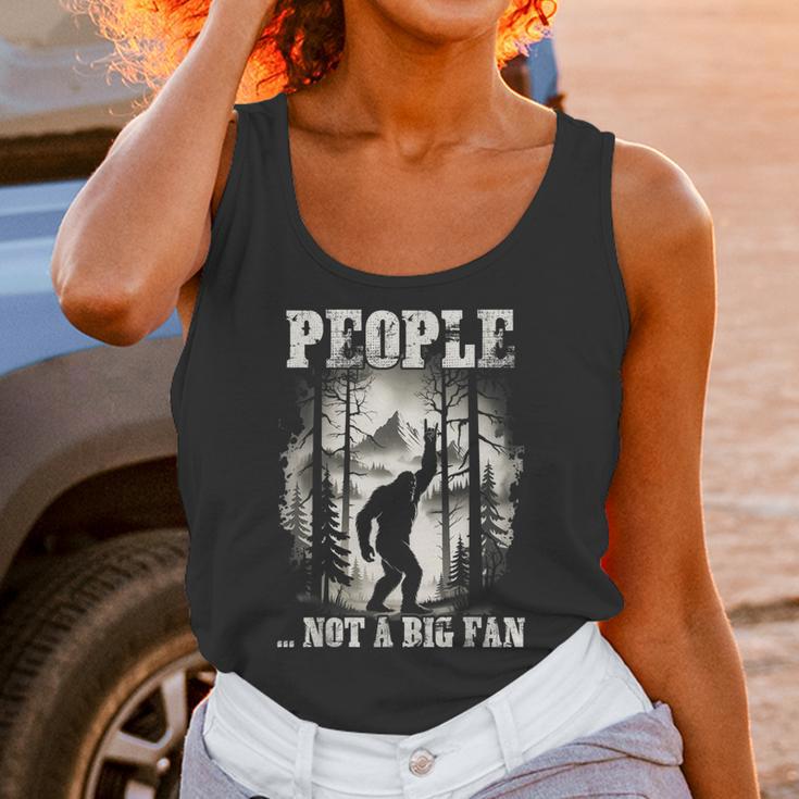 Introvert Bigfoot People Not A Big Fan Dad Joke Unisex Tank Top Introvert Bigfoot People Not A Big Fan Dad Joke Unisex Tank Top