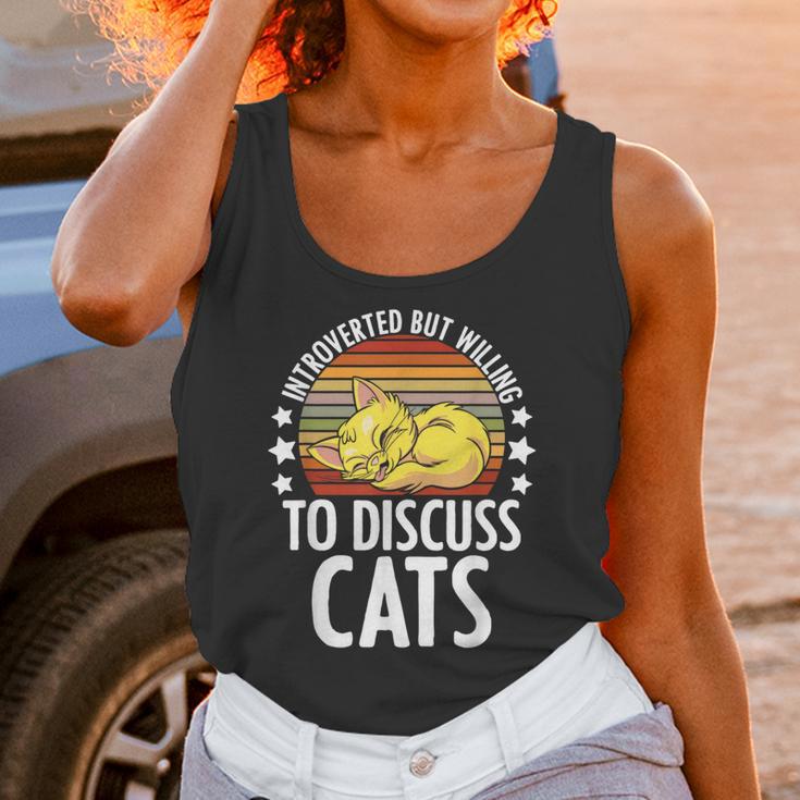 Introvert Cat Kitten Quote For Feline Whisperer Unisex Tank Top