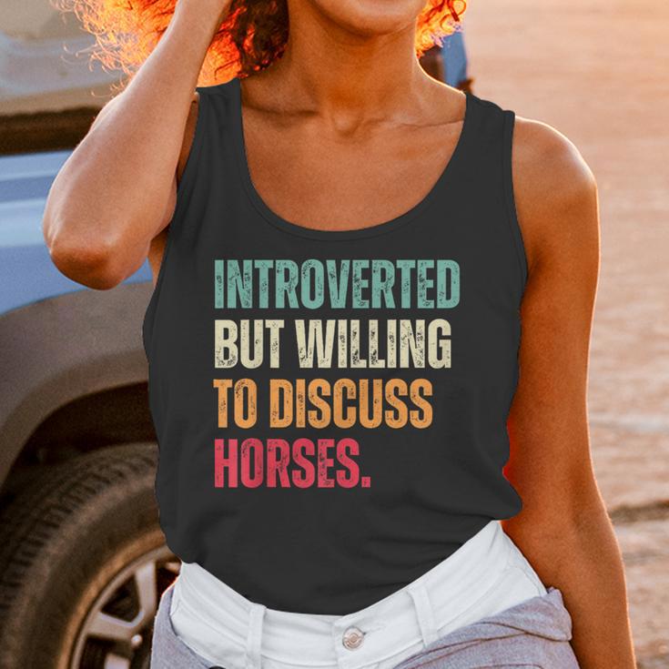 Introvert Cute Horse Lover Horse Riding Equestrian Unisex Tank Top