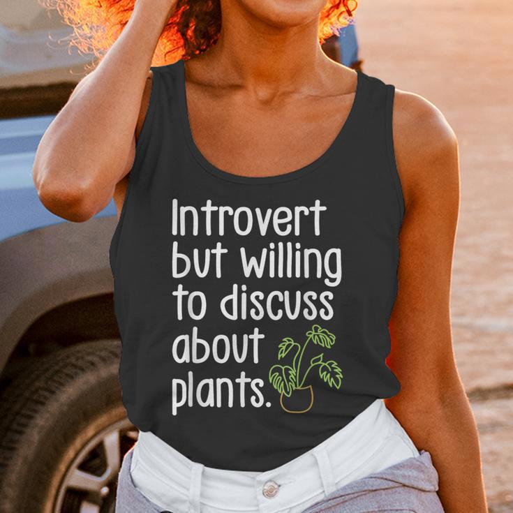 Introvert Humorous Plant Lover Gardening Unisex Tank Top