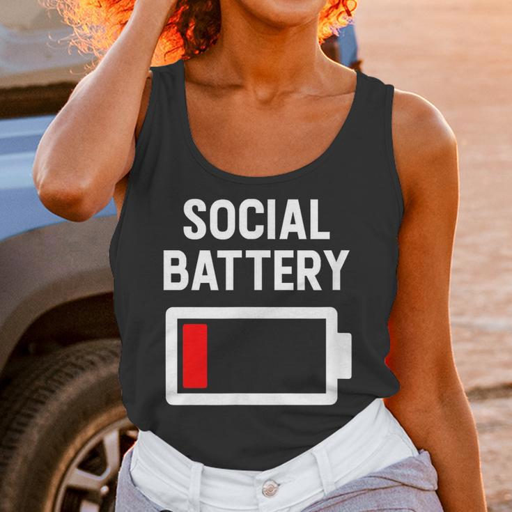 Introvert Low Social Battery Level Anti Social People Unisex Tank Top Introvert Low Social Battery Level Anti Social People Unisex Tank Top