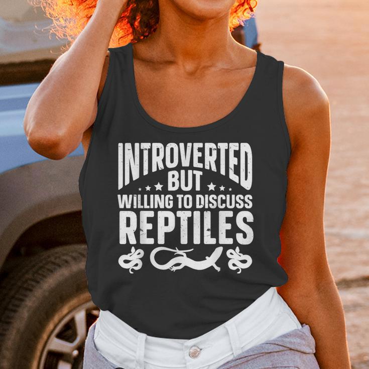 Introvert Quotes Introverted But Willing To Discuss Reptiles Unisex Tank Top Introvert Quotes Introverted But Willing To Discuss Reptiles Unisex Tank Top