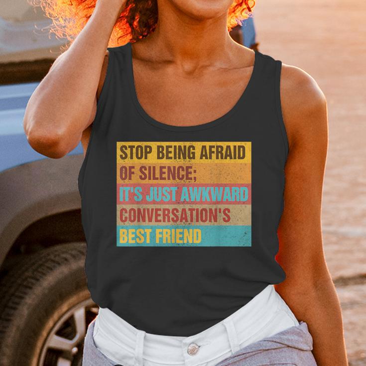 Introvert Stop Being Afraid Of Silence Just Awkward Unisex Tank Top