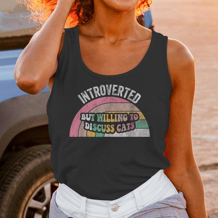 Introverted But Willing To Discuss Cats Rainbow Unisex Tank Top Introverted But Willing To Discuss Cats Rainbow Unisex Tank Top