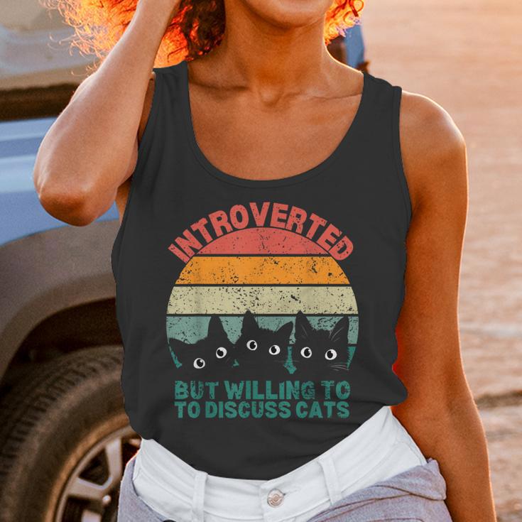 Introverted But Willing To Discuss Cats Unisex Tank Top Introverted But Willing To Discuss Cats Unisex Tank Top