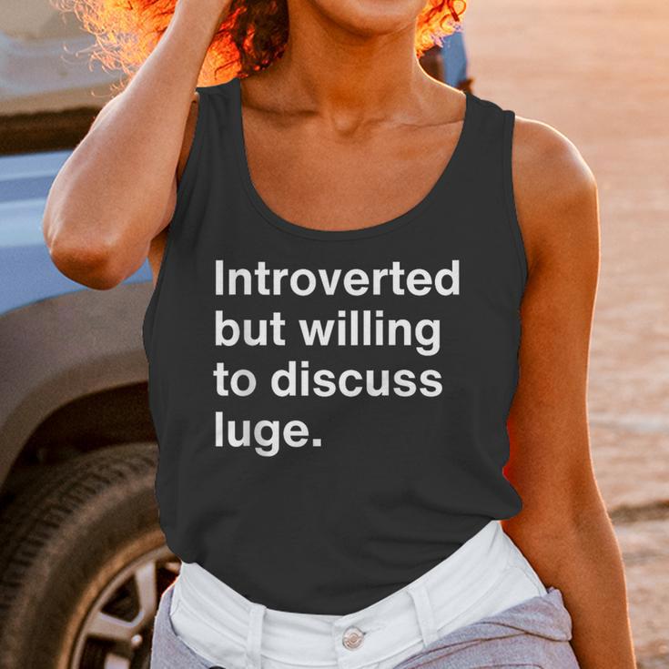 Introverted But Willing To Discuss Luge Introverts Unisex Tank Top Introverted But Willing To Discuss Luge Introverts Unisex Tank Top