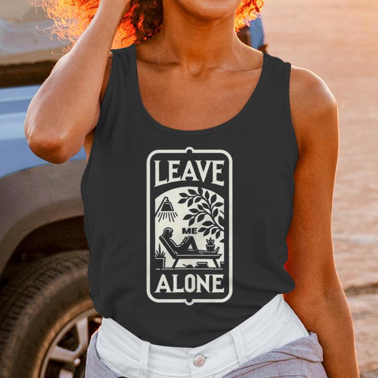 Introvert's Peaceful Solitude Graphic Leave Me Alone Quiet Unisex Tank Top