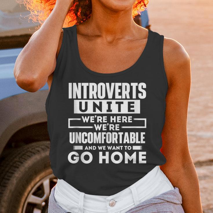 Introverts Unite Quiet Observer Introverted Antisocial Unisex Tank Top