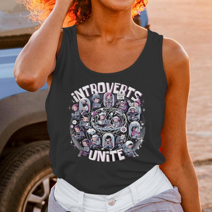 Introverts Unite Quirky Solitude Unisex Tank Top Introverts Unite Quirky Solitude Unisex Tank Top
