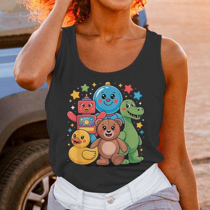 Kidcore Aesthetic Retro Vibes Colorful Cartoon Nostalgia Unisex Tank Top
