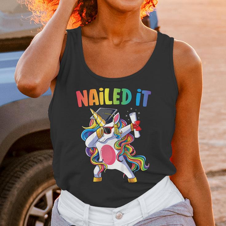 Kids Kindergarten Graduation Shirt Unicorn Graduate Nailed It Unisex Tank Top