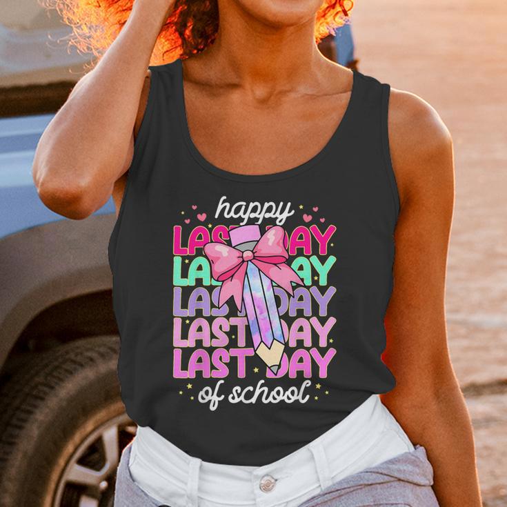 Last Day Of School Shirt Coquette Bow School Graduation Unisex Tank Top