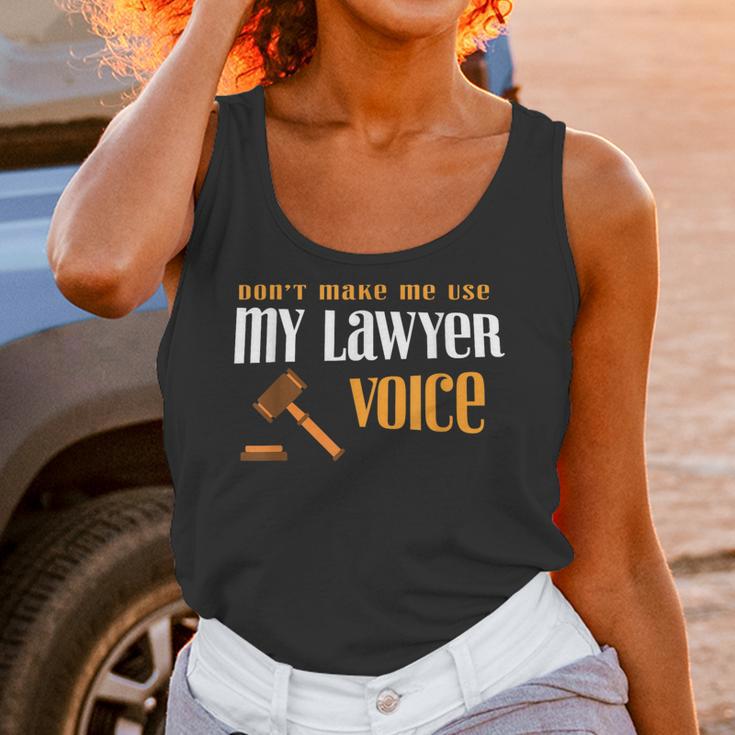Lawyer Voice Attorney Law School Student Graduation Unisex Tank Top
