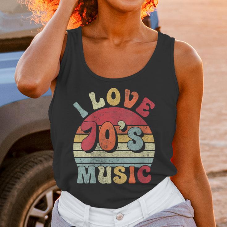 I Love 70's Music Retro Style Nostalgia Cassette 1970s Party Unisex Tank Top