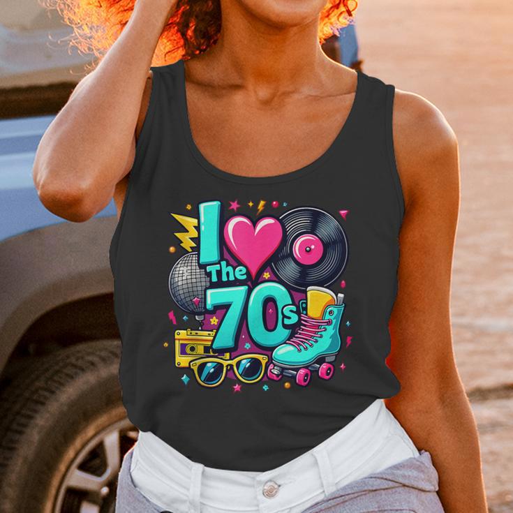 I Love The 70s Vintage Cassette Roller Vinyl Nostalgia 70s Unisex Tank Top