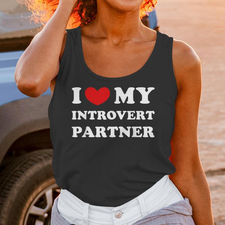 I Love My Introvert Partner I Heart My Introvert Partner Unisex Tank Top