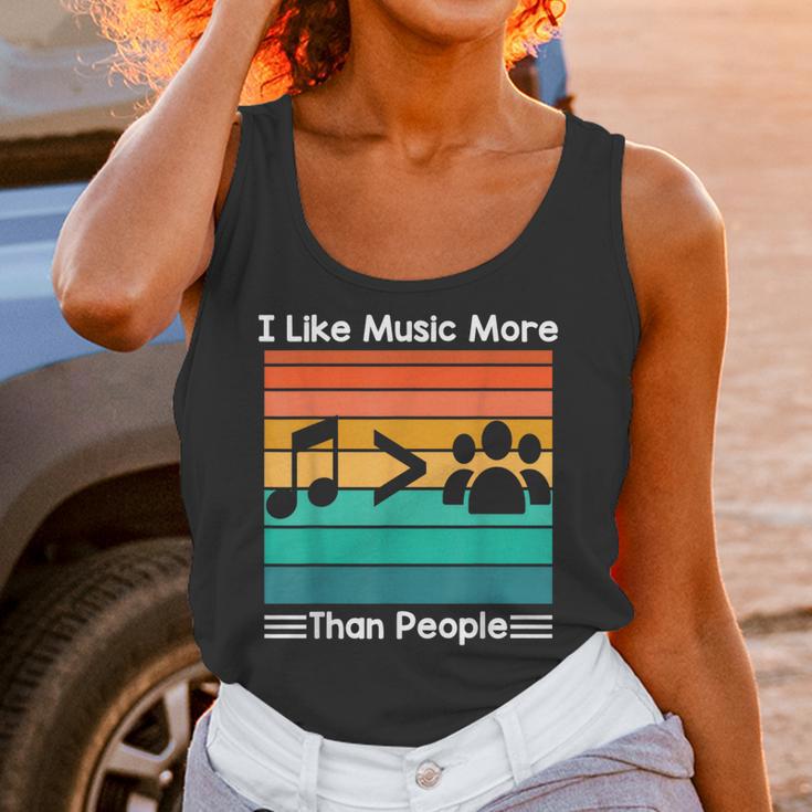 I Like Music More Than People Introvert Saying Quote Unisex Tank Top I Like Music More Than People Introvert Saying Quote Unisex Tank Top
