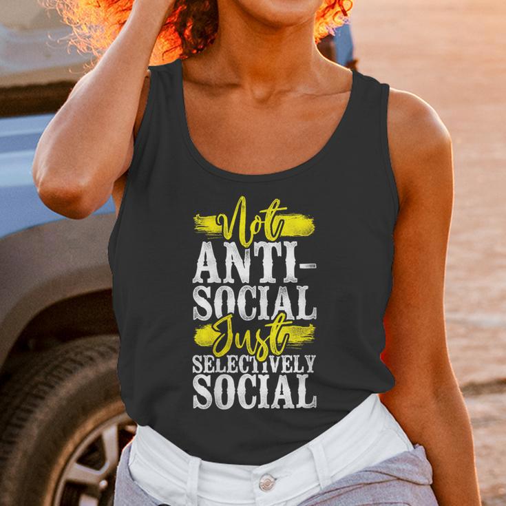 Not Anti Social Just Selectively Social Introvert Unisex Tank Top Not Anti Social Just Selectively Social Introvert Unisex Tank Top