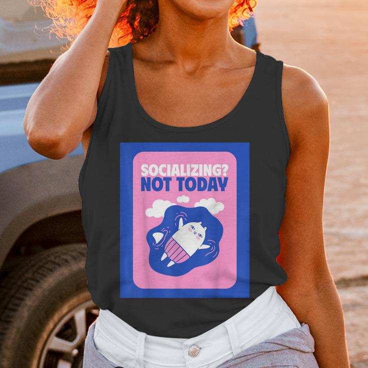 Not Today Cool Fun Cute Introvert Cat Character Unisex Tank Top Not Today Cool Fun Cute Introvert Cat Character Unisex Tank Top