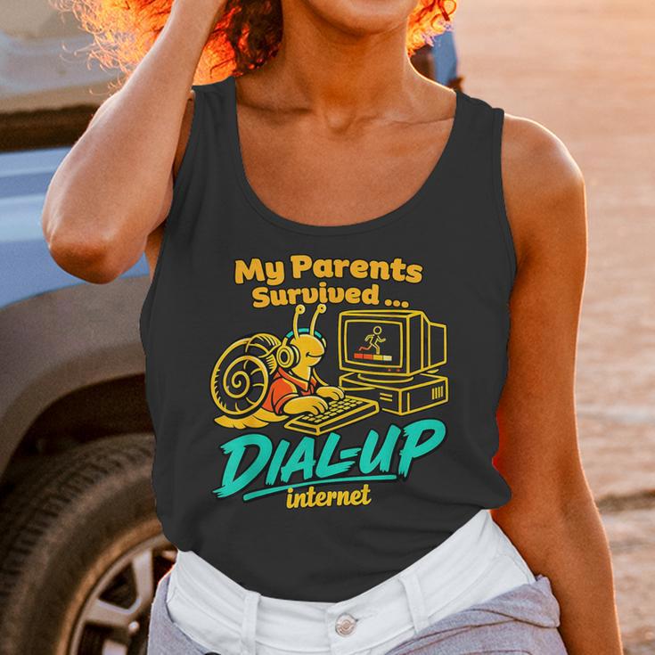 My Parents Survived Dial Up Internet Nostalgia 90s Unisex Tank Top