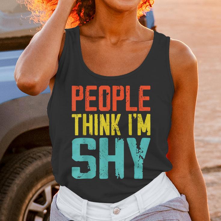 People Think I'm Shy I Introvert Unisex Tank Top People Think I'm Shy I Introvert Unisex Tank Top