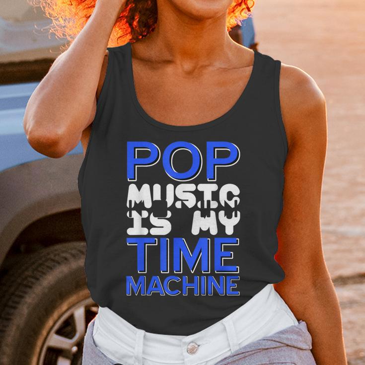 Pop Music Becomes a Time Machine Nostalgia Sound Quote Unisex Tank Top