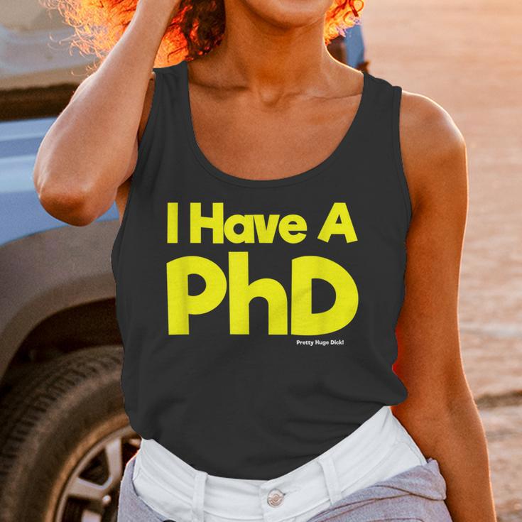 Pretty Huge Dick Joke Graduation PhD Humor Unisex Tank Top