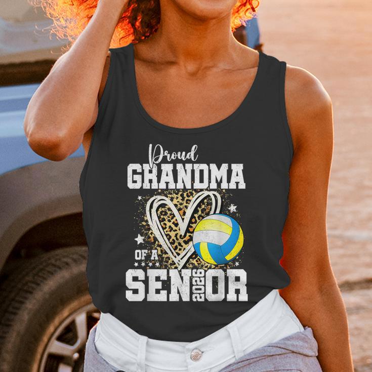 Proud Grandma Of A 2026 Senior Volleyball Graduation Leopard Unisex Tank Top