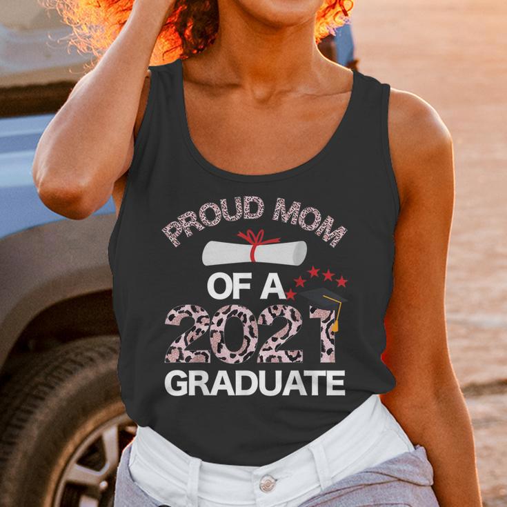 Proud Mom Of A 2021 Graduate Leopard Print Graduation Mama Unisex Tank Top